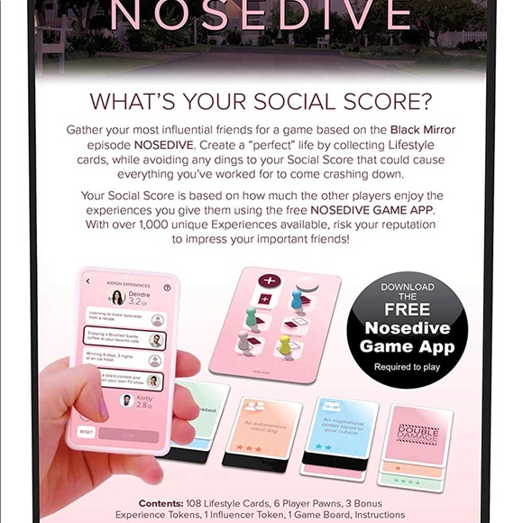 Black Mirror Nosedive Social Board Game age 13+ - Picture 2 of 6